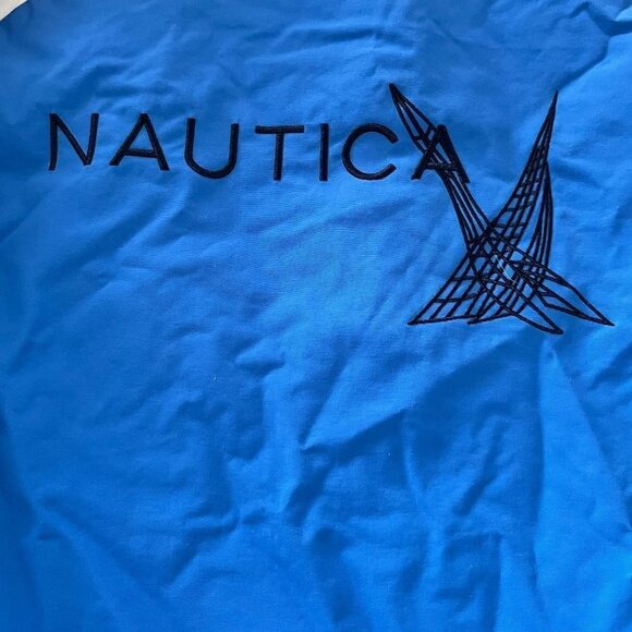 Nautica womens mens blue puffer jacket with hidden hoodie‎ - Picture 8 of 11